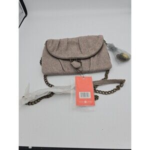Lindsay Phillips 2-in-1 Crossbody Clutch Bag NWT Taupe Removable Pouch